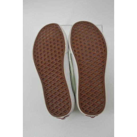 Vans Shoes Women's Neon Green Casual Low Top Sneaker Off the Wall White Size 5.5 - Picture 9 of 11
